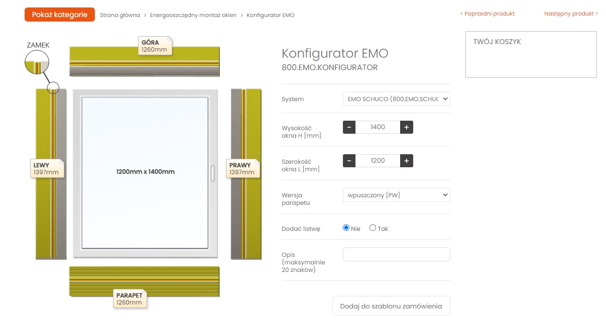 platforma e-commerce B2B konfigurator produktu