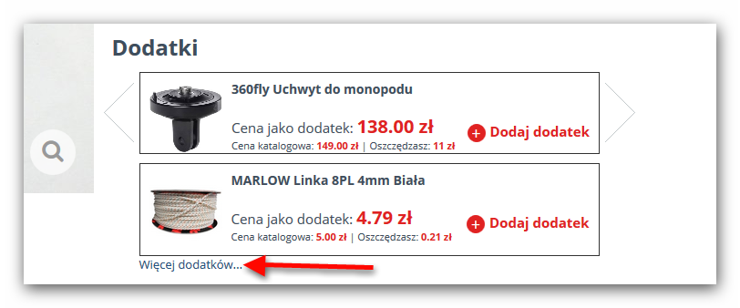 frontend - ecommerce dodatki - więcej